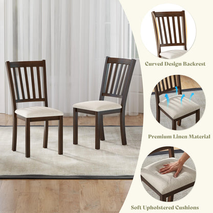 Carve Farmhouse Dining Set Amerlife Brown