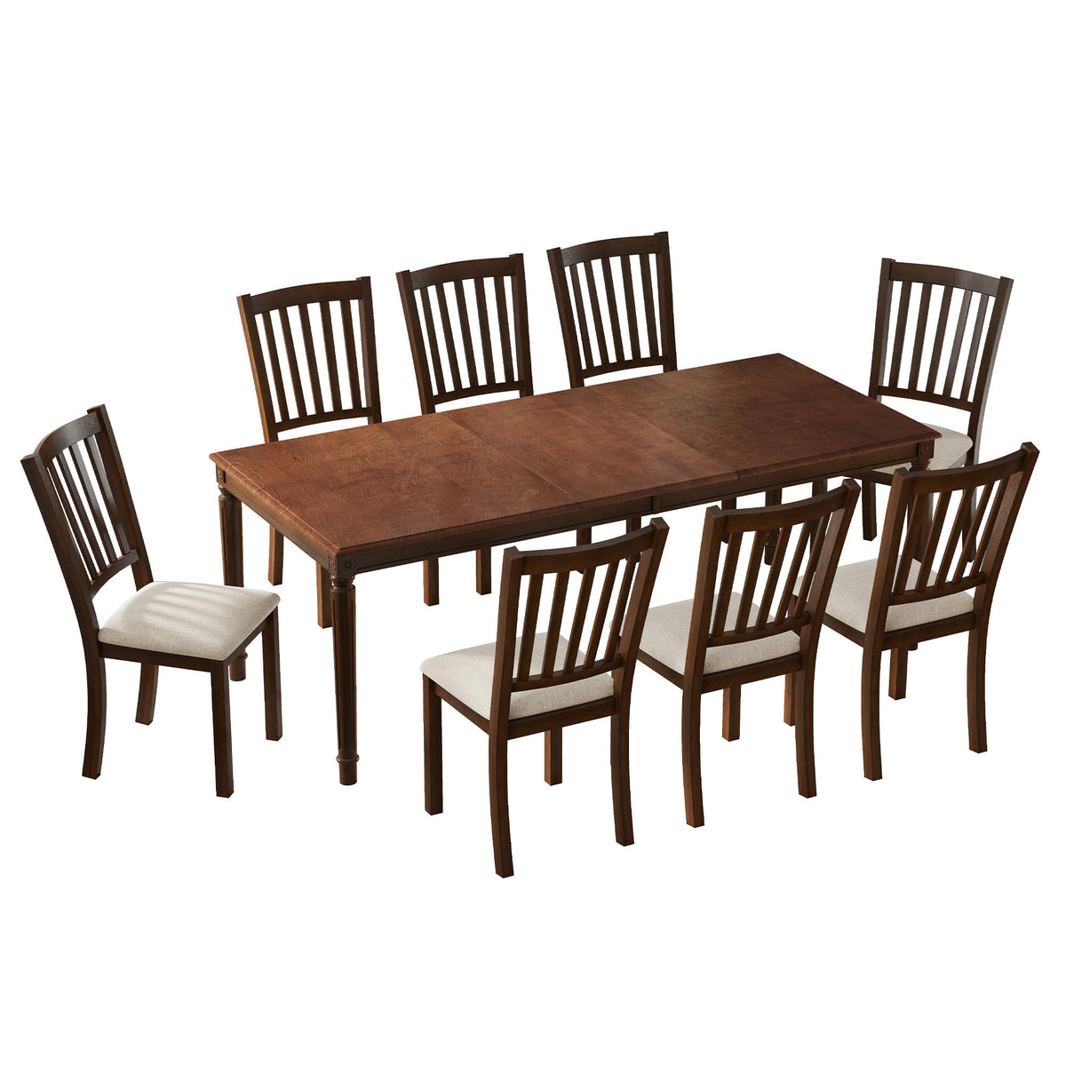 Carve Farmhouse Dining Set Amerlife Brown