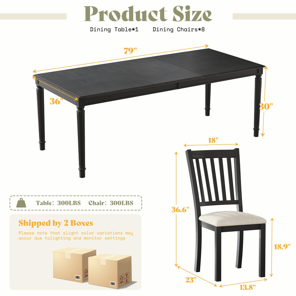 Carve Farmhouse Dining Set Amerlife Grey