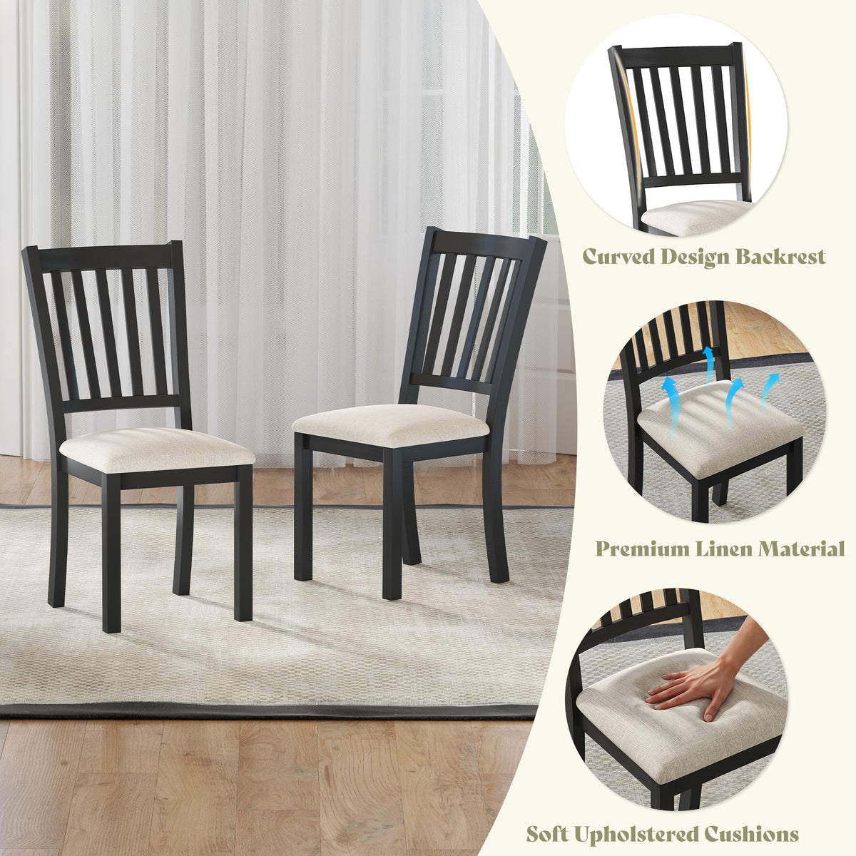 Carve Farmhouse Dining Set Amerlife Grey