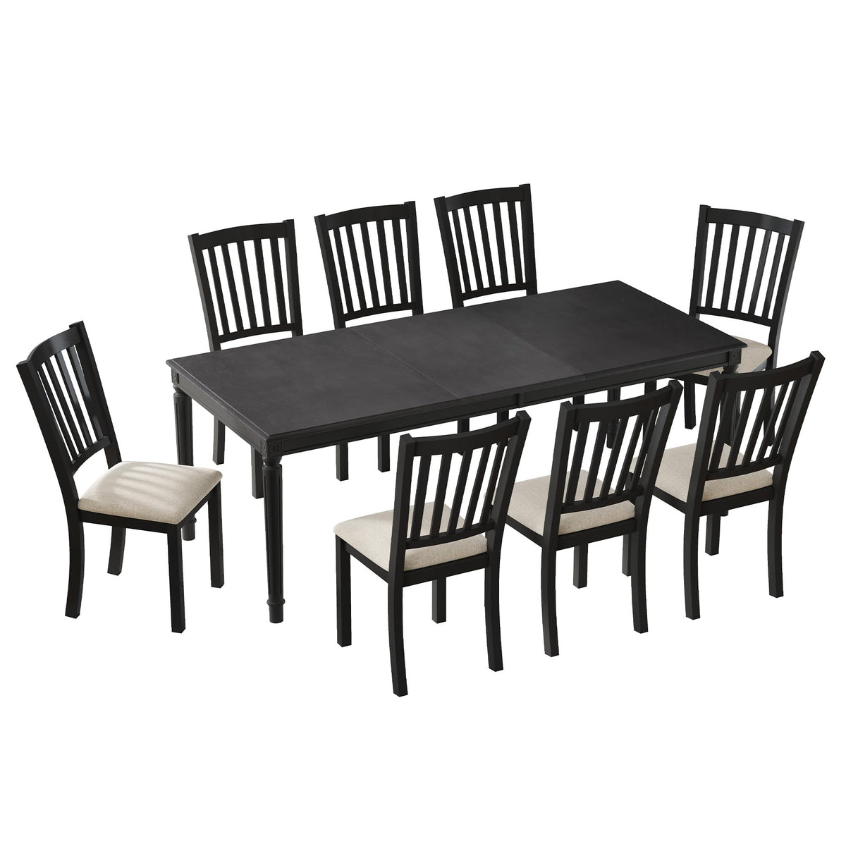 Carve Farmhouse Dining Set Amerlife Grey