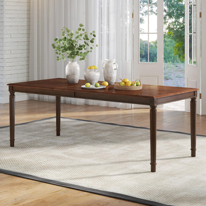 Carve Farmhouse Dining Table Amerlife Brown