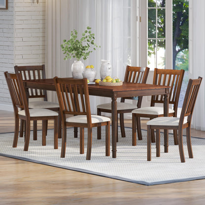 Carve Farmhouse Dining Table Amerlife Brown