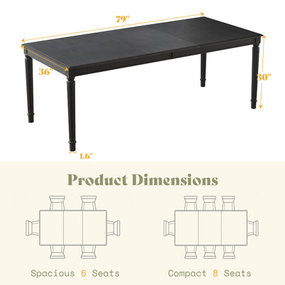 Carve Farmhouse Dining Table Amerlife Grey