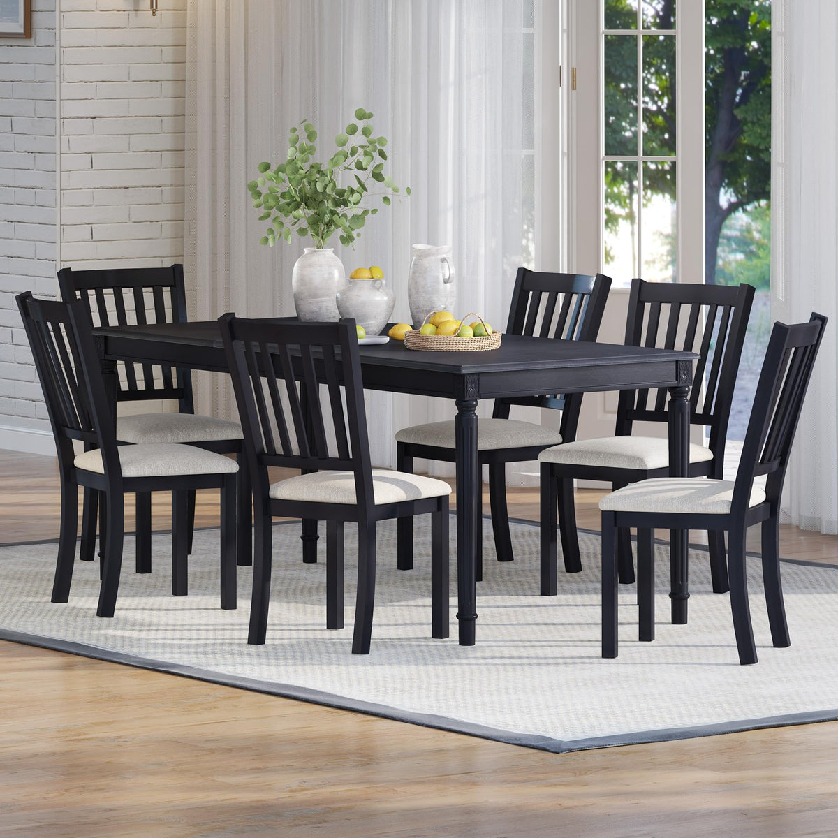 Carve Farmhouse Dining Table Amerlife Grey
