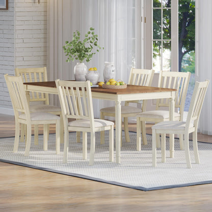 Carve Farmhouse Dining Table Amerlife Cream