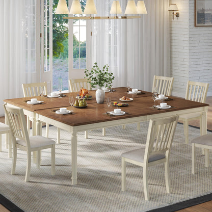 Carve Farmhouse Dining Table Amerlife Cream
