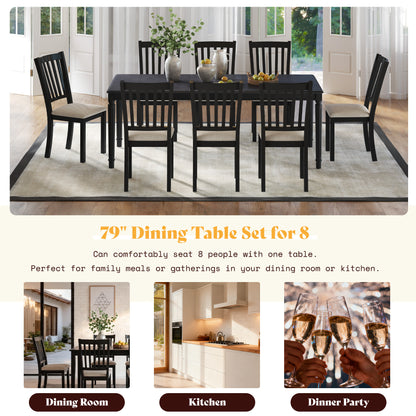 Carve Farmhouse Dining Set Amerlife Grey
