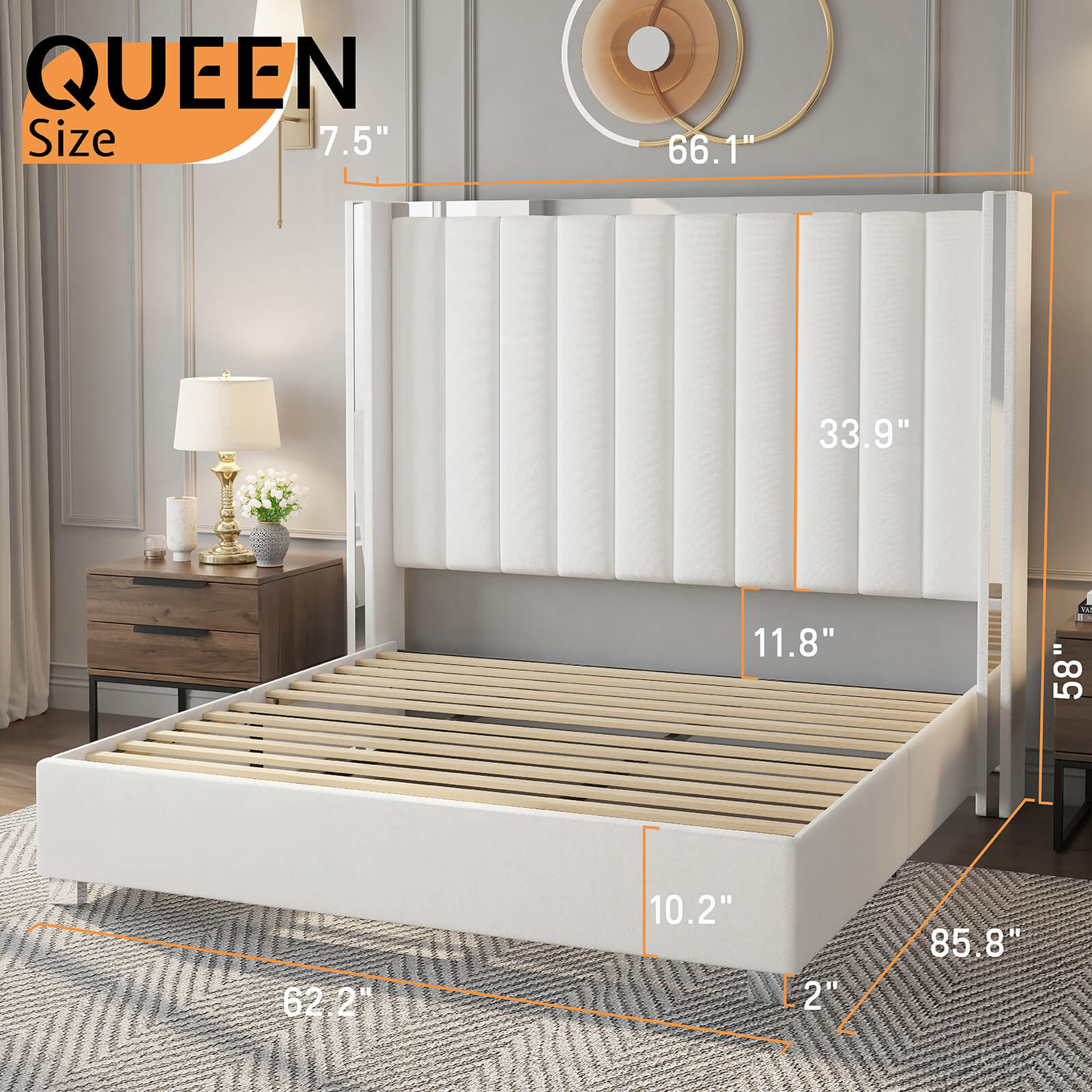 Beaumont 5-Piece Modern Bedroom Set - Cream_Grey