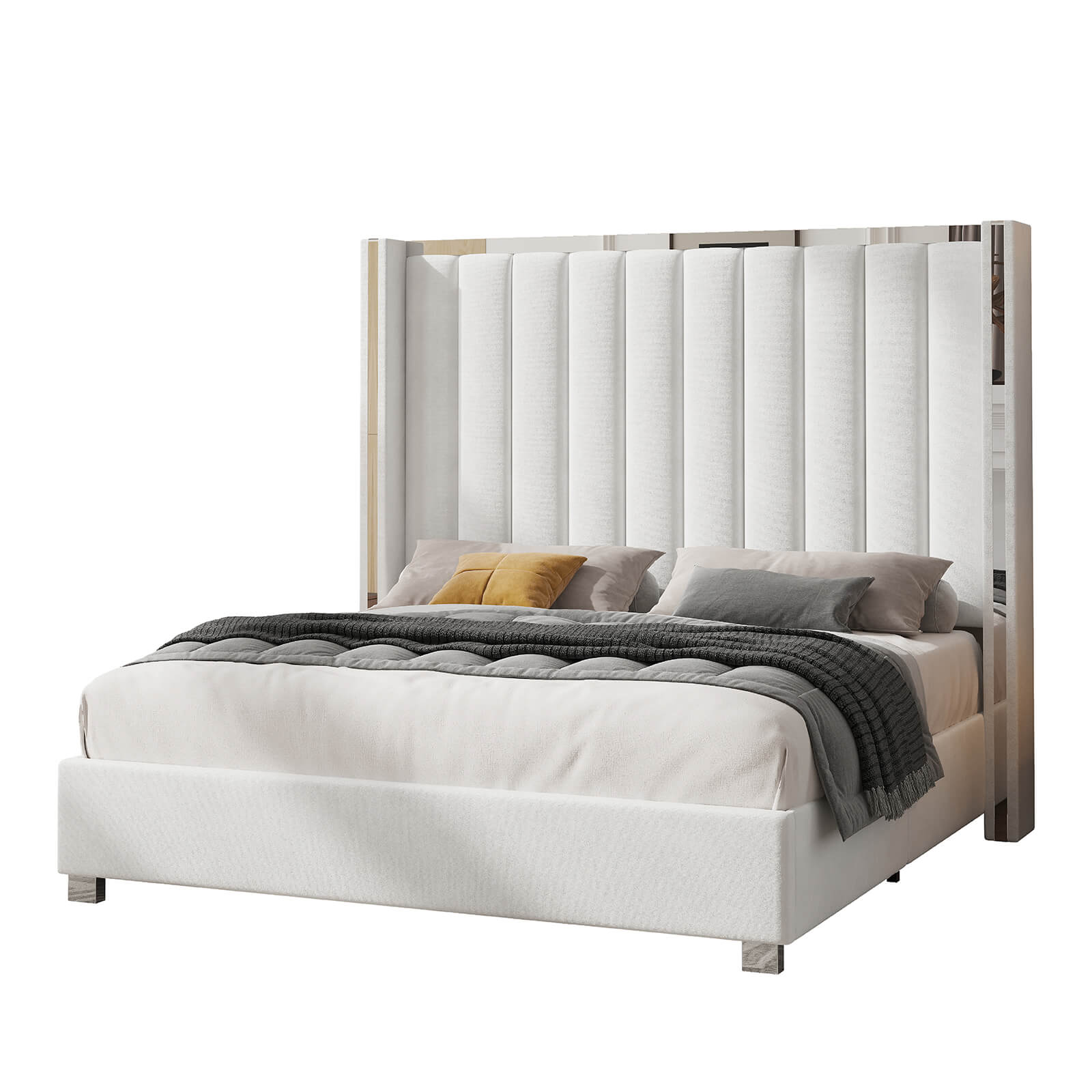 Beaumont 5-Piece Modern Bedroom Set - Cream_Grey