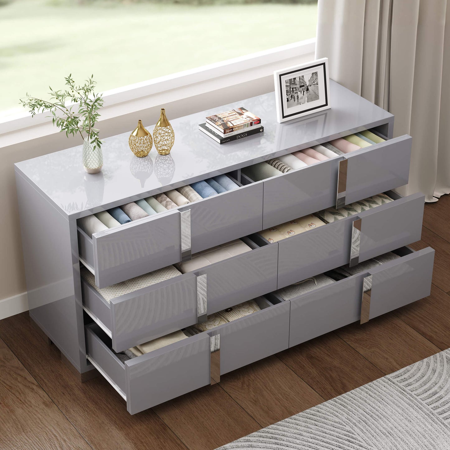 Beaumont 5-Piece Modern Bedroom Set - Cream_Grey
