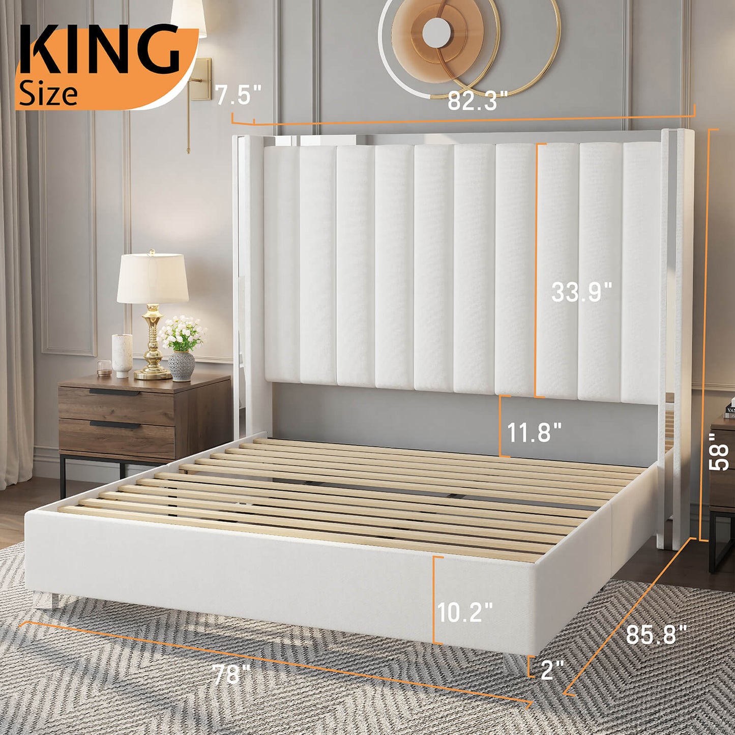 Beaumont 5-Piece Modern Bedroom Set - Cream_Grey