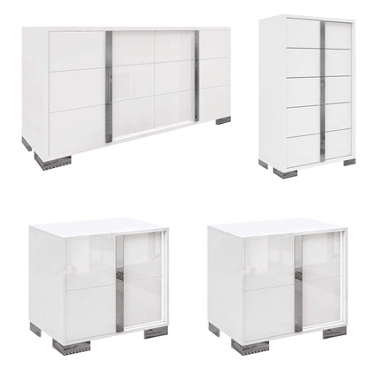 Beaumont 5-Piece Modern Bedroom Set - Cream_White