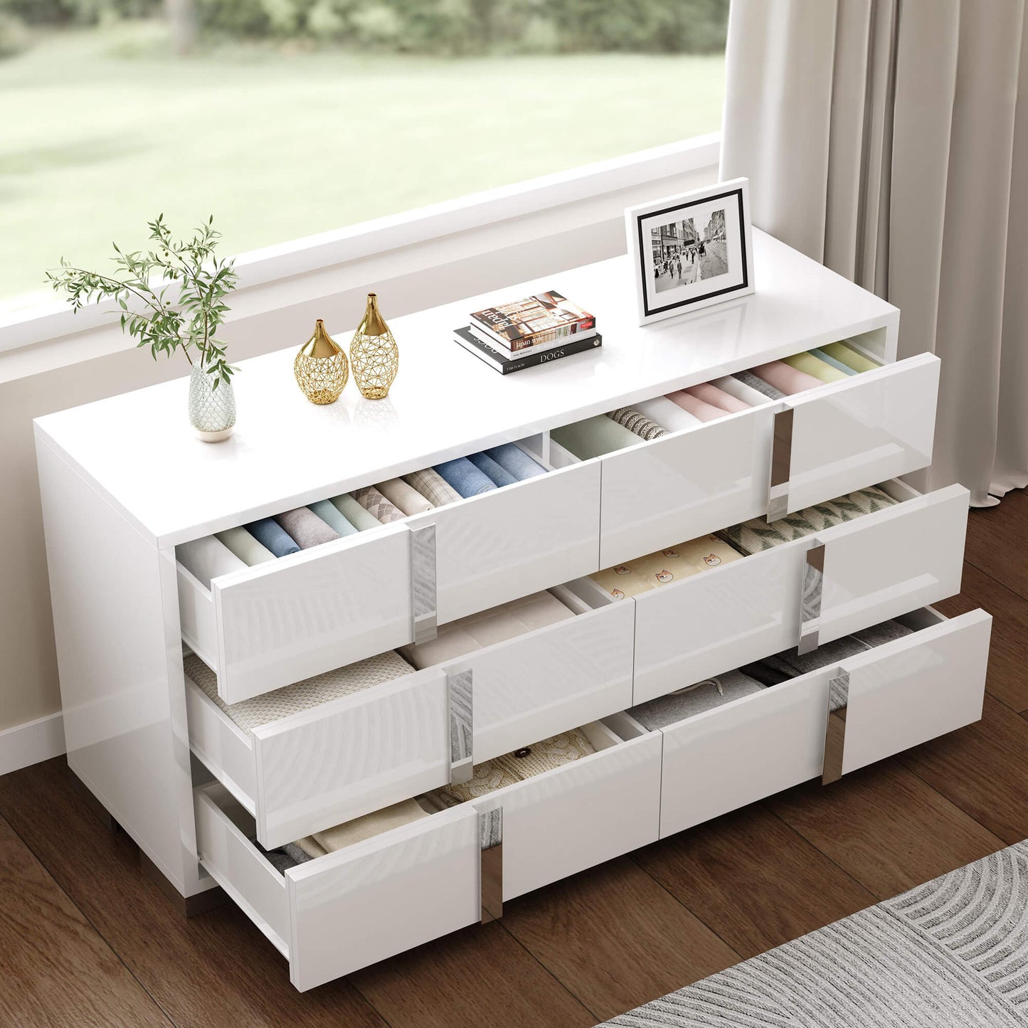 Beaumont 5-Piece Modern Bedroom Set - Cream_White