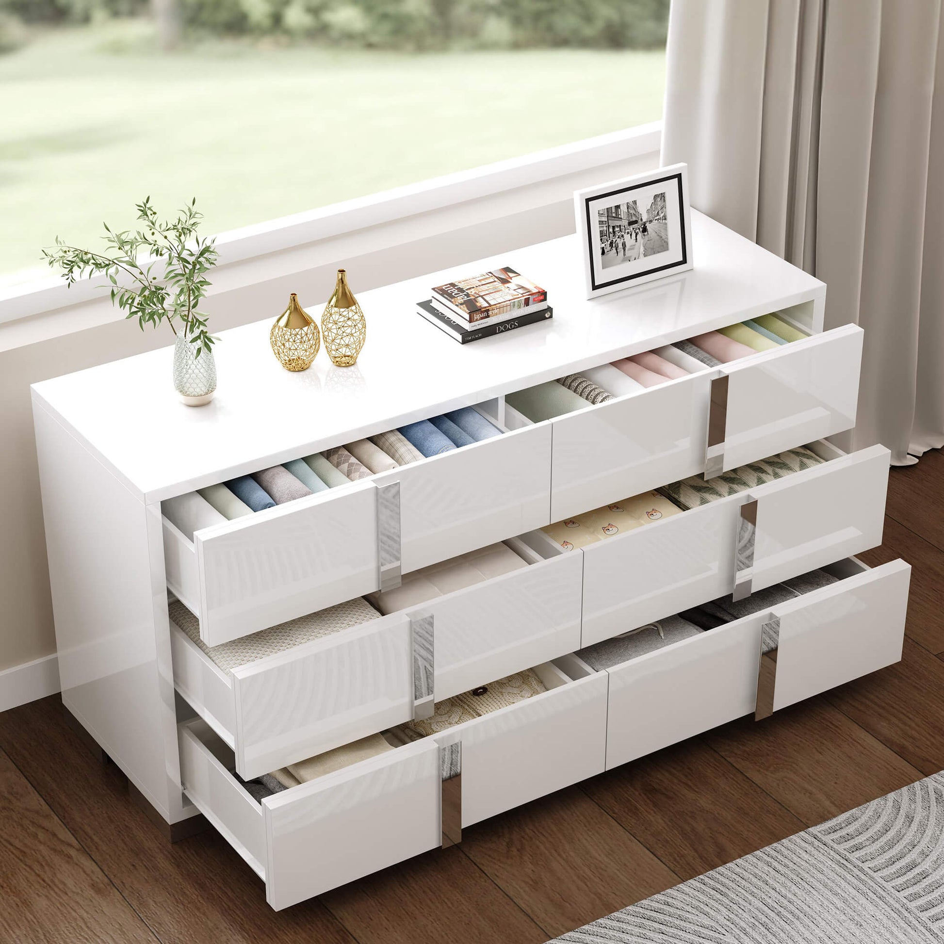 Beaumont 5-Piece Modern Bedroom Set - Cream_White