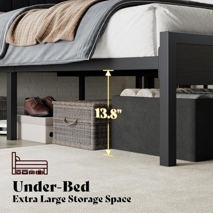 Veltrix LED Storage Velvet Bed Frame Amerlife Twin / Black