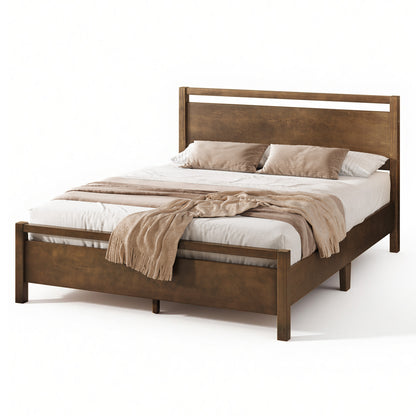 Void Solid Wood Bed Amerlife Full / Dark Brown