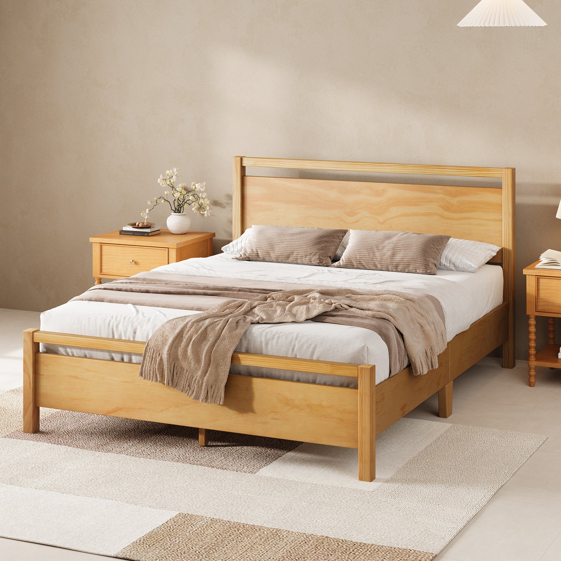 Void Solid Wood Bed Amerlife Full / Natural