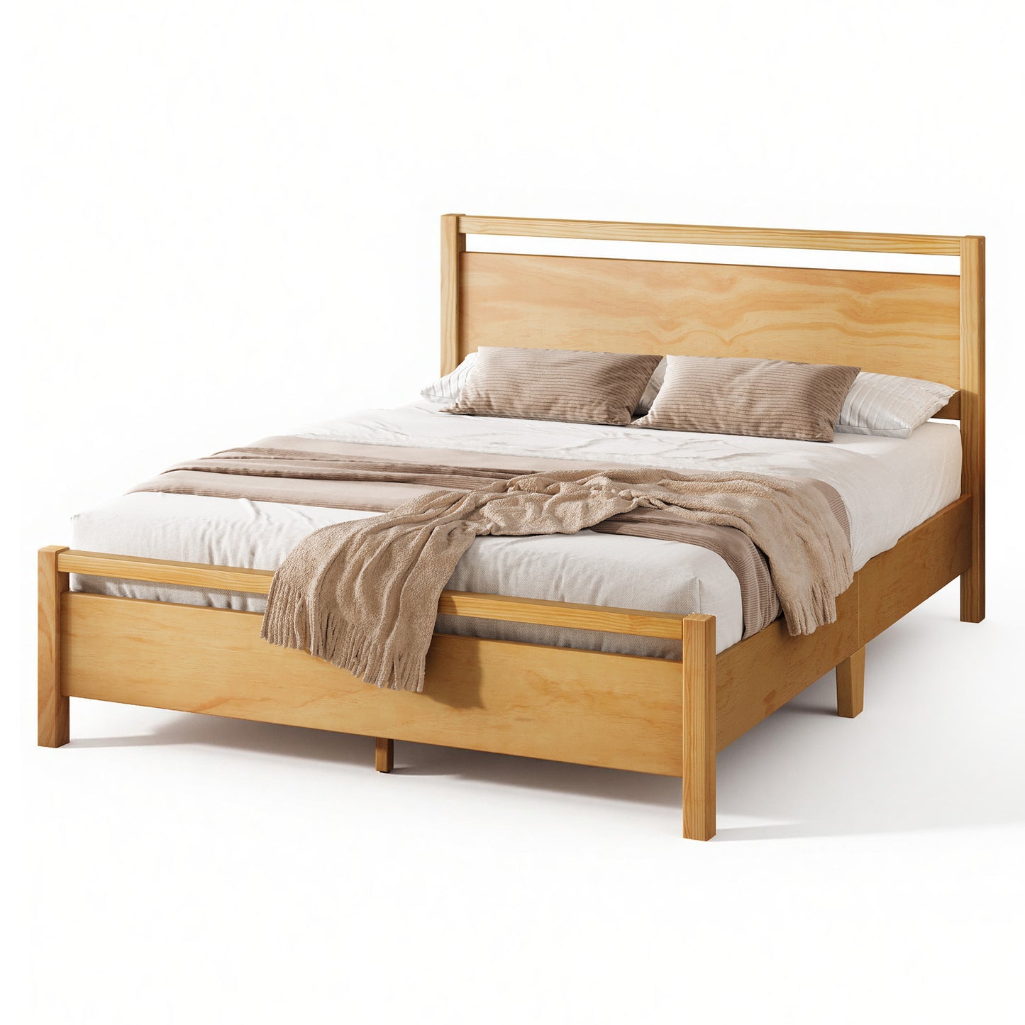 Void Solid Wood Bed Amerlife Full / Natural
