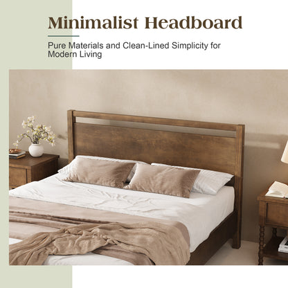 Void Solid Wood Bed Amerlife King / Dark Brown