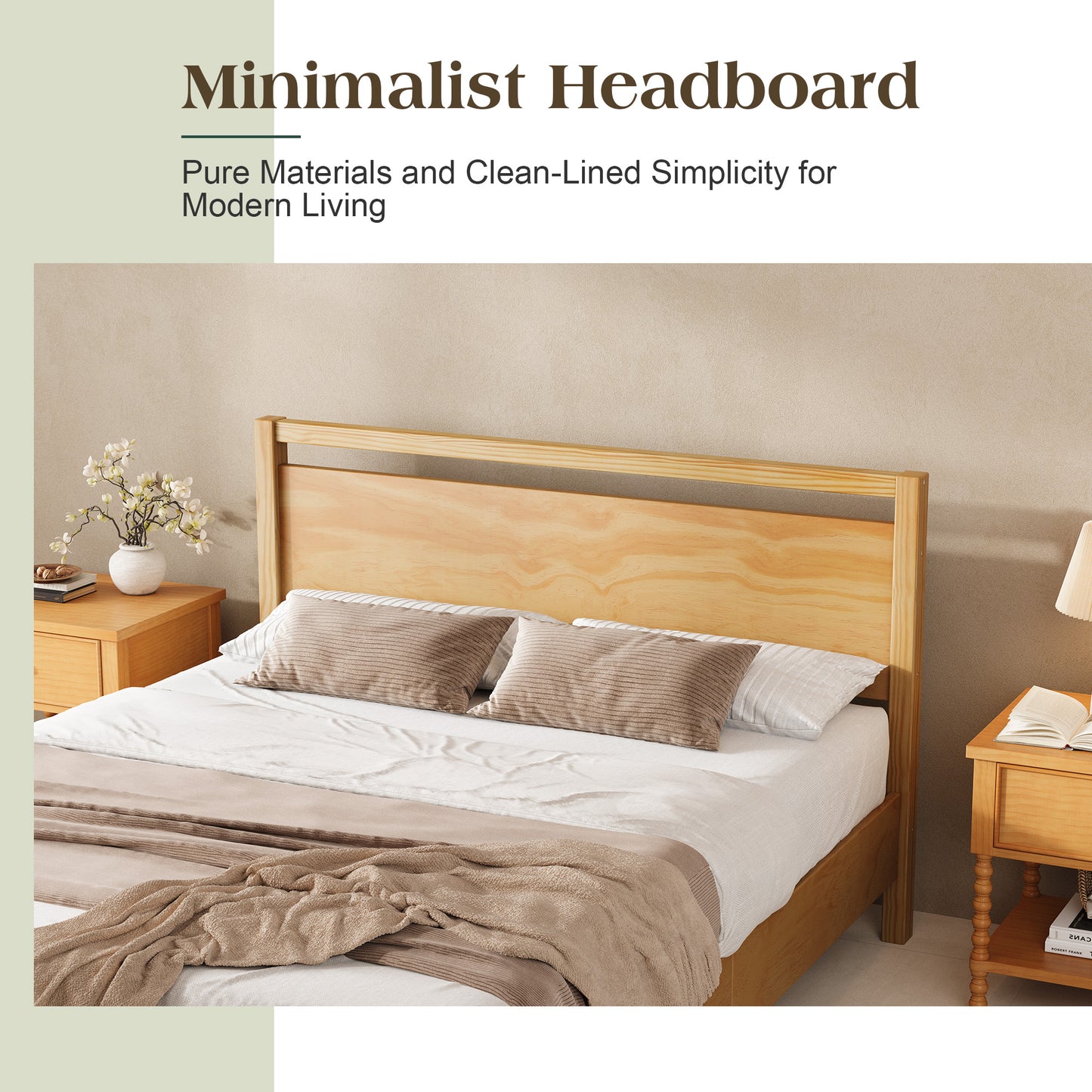 Void Solid Wood Bed Amerlife King / Natural