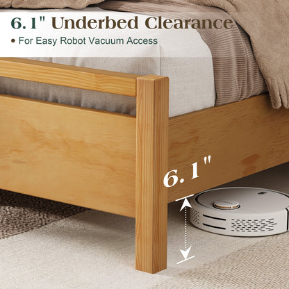 Void Solid Wood Bed Amerlife King / Natural