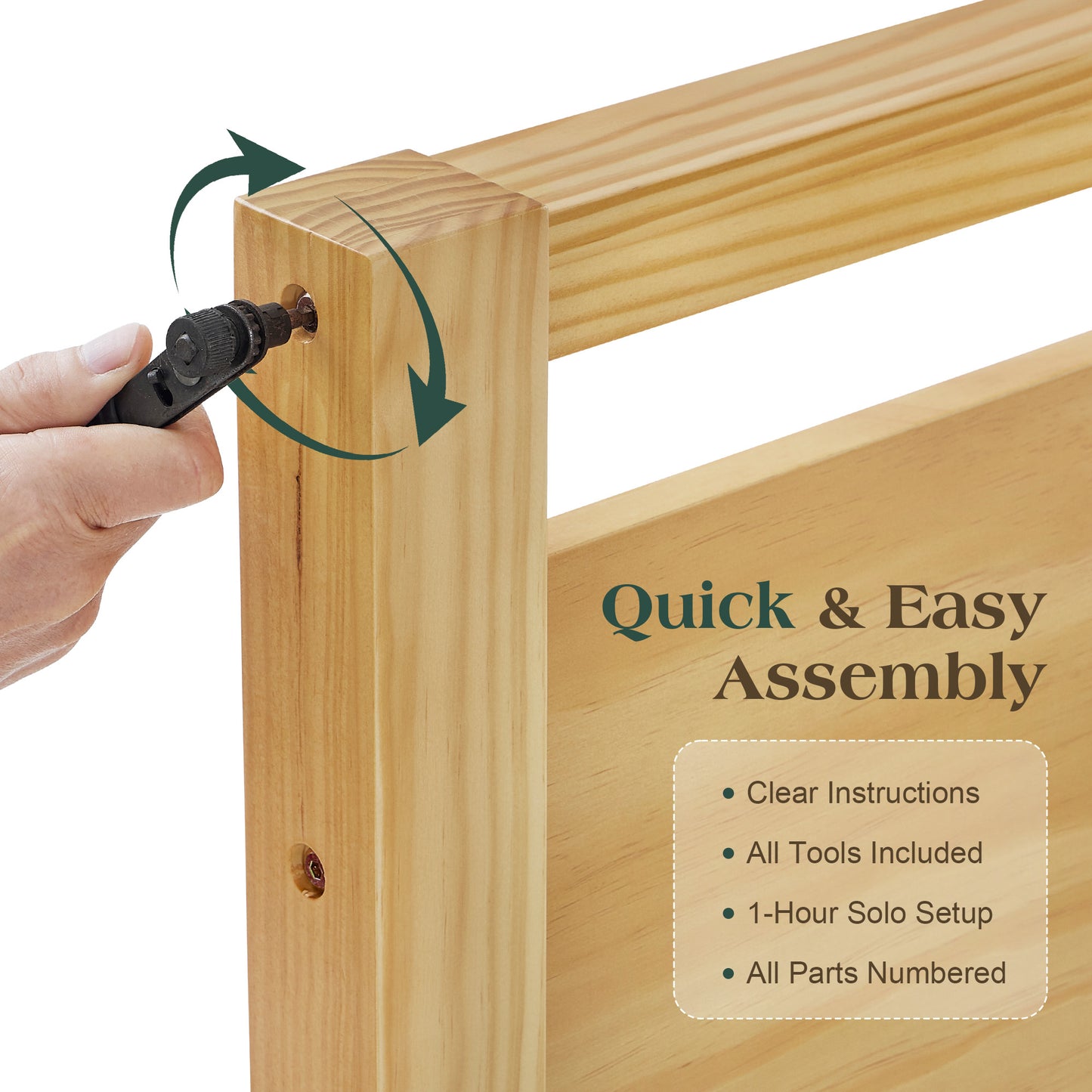 Void Solid Wood Bed Amerlife King / Natural