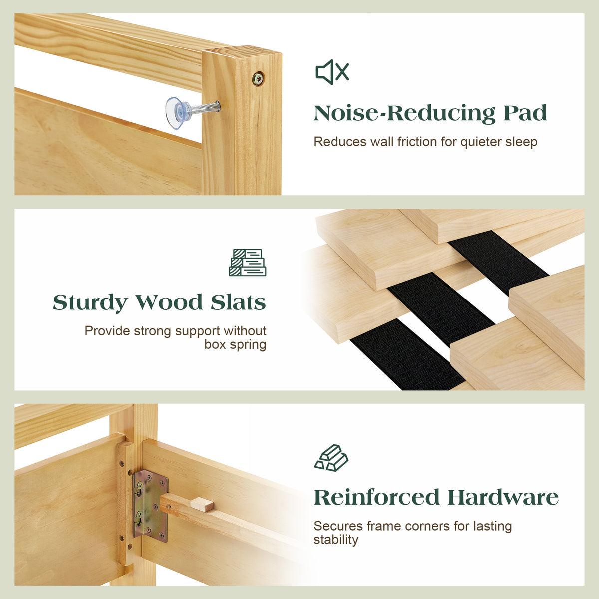 Void Solid Wood Bed Amerlife Queen / Natural