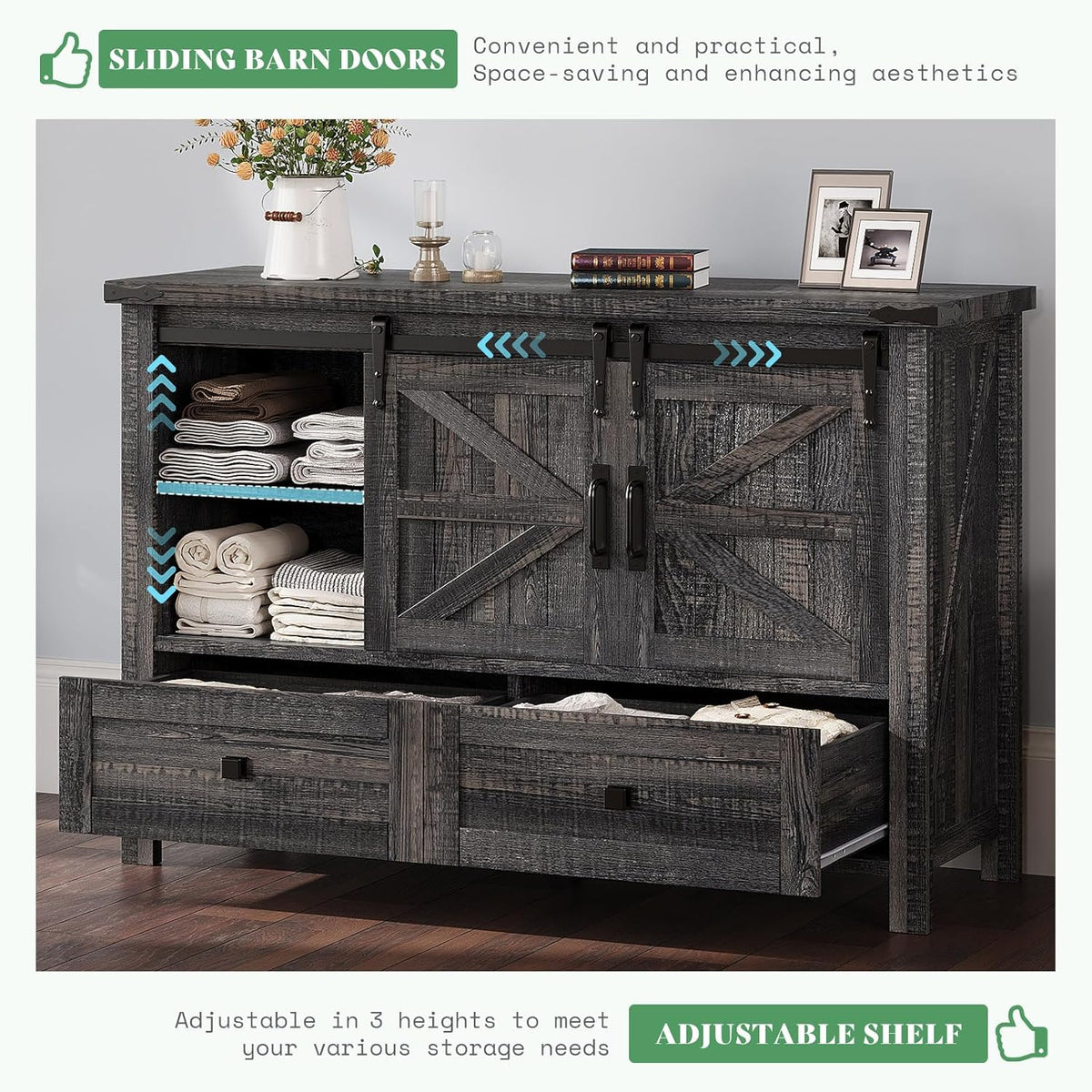 Alderman 3-Piece Bedroom Set Amerlife Full / Black Oak