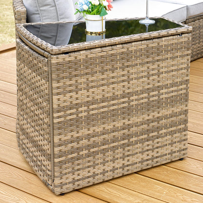 Caelo Wicker Patio Sectional Set