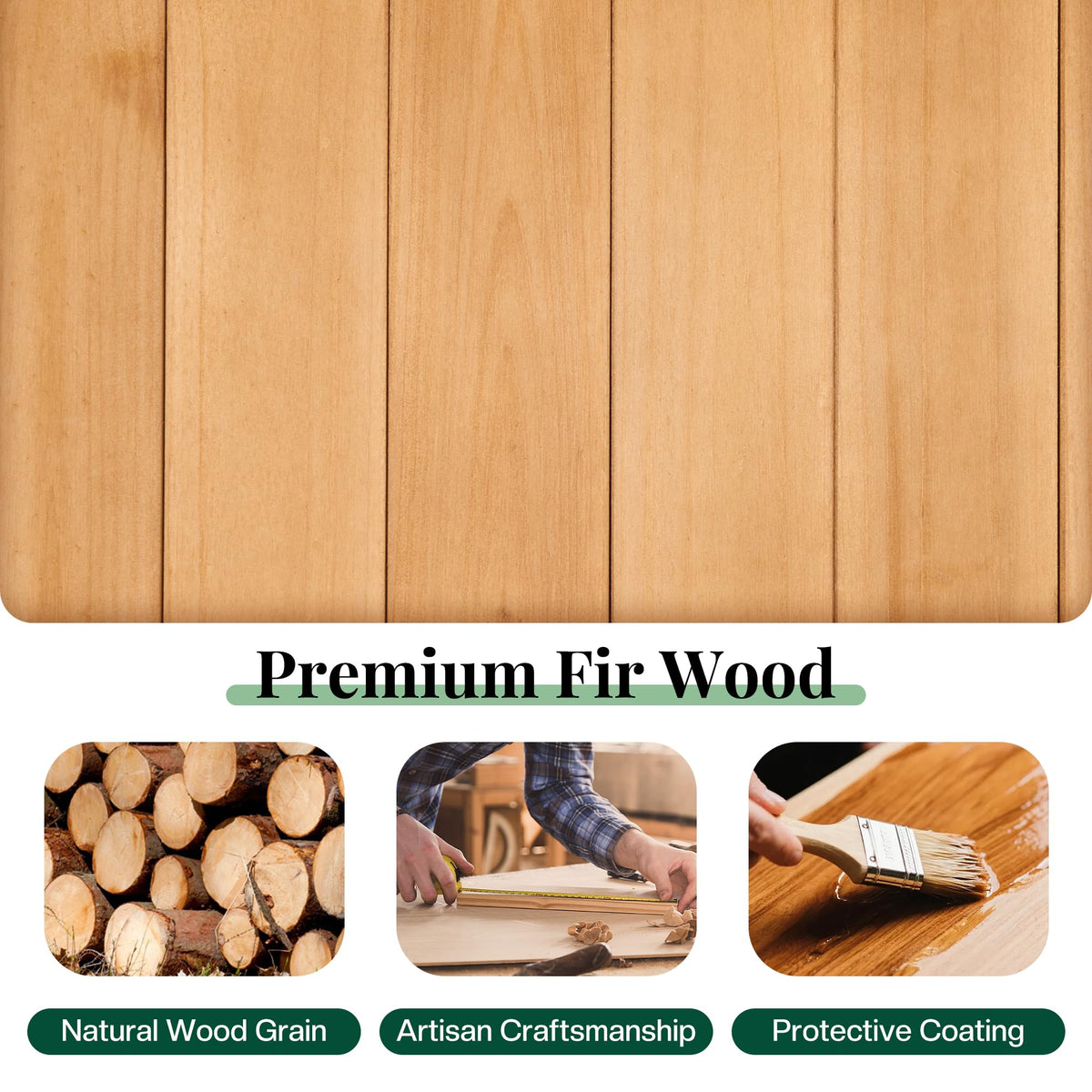 Coop Outdoor Solid Wood Potting Bench-Natural Wood