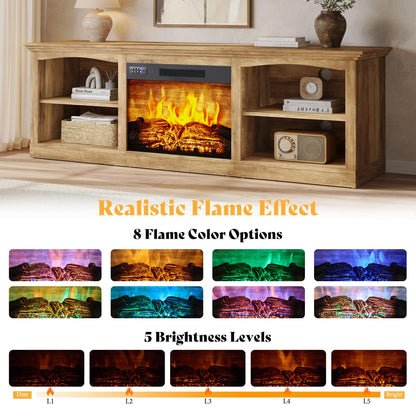 Nexis Farmhouse 70" Fireplace TV Stand