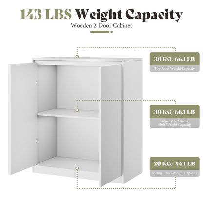 Amerlife Modular Glass Display Cabinet-2-Door Cabinet-White
