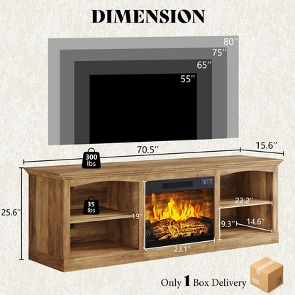 Nexis Farmhouse 70" Fireplace TV Stand