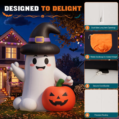 Giant Halloween Inflatable Ghost & Pumpkin-Ghost & Pumpkin Combo-26.2 FT