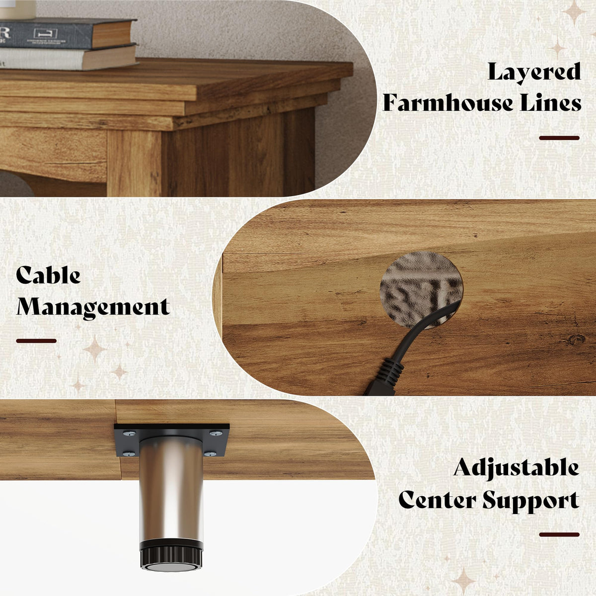 Nexis Farmhouse 70" Fireplace TV Stand