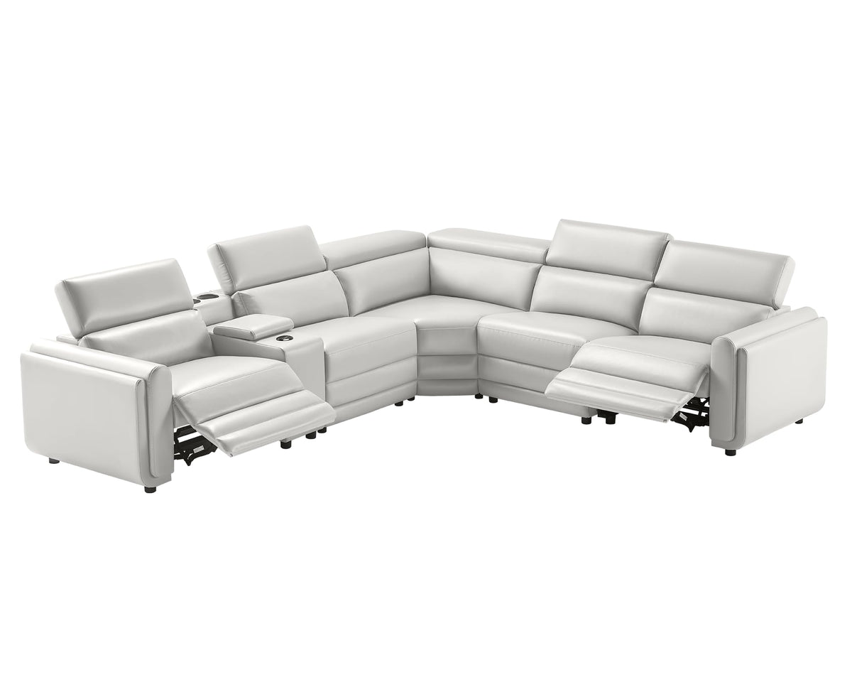 Vesper Dual Power Electric Reclining Sofa-Light Grey