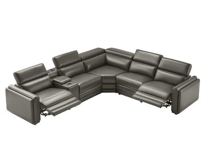 Vesper Dual Power Electric Reclining Sofa-Dark Grey