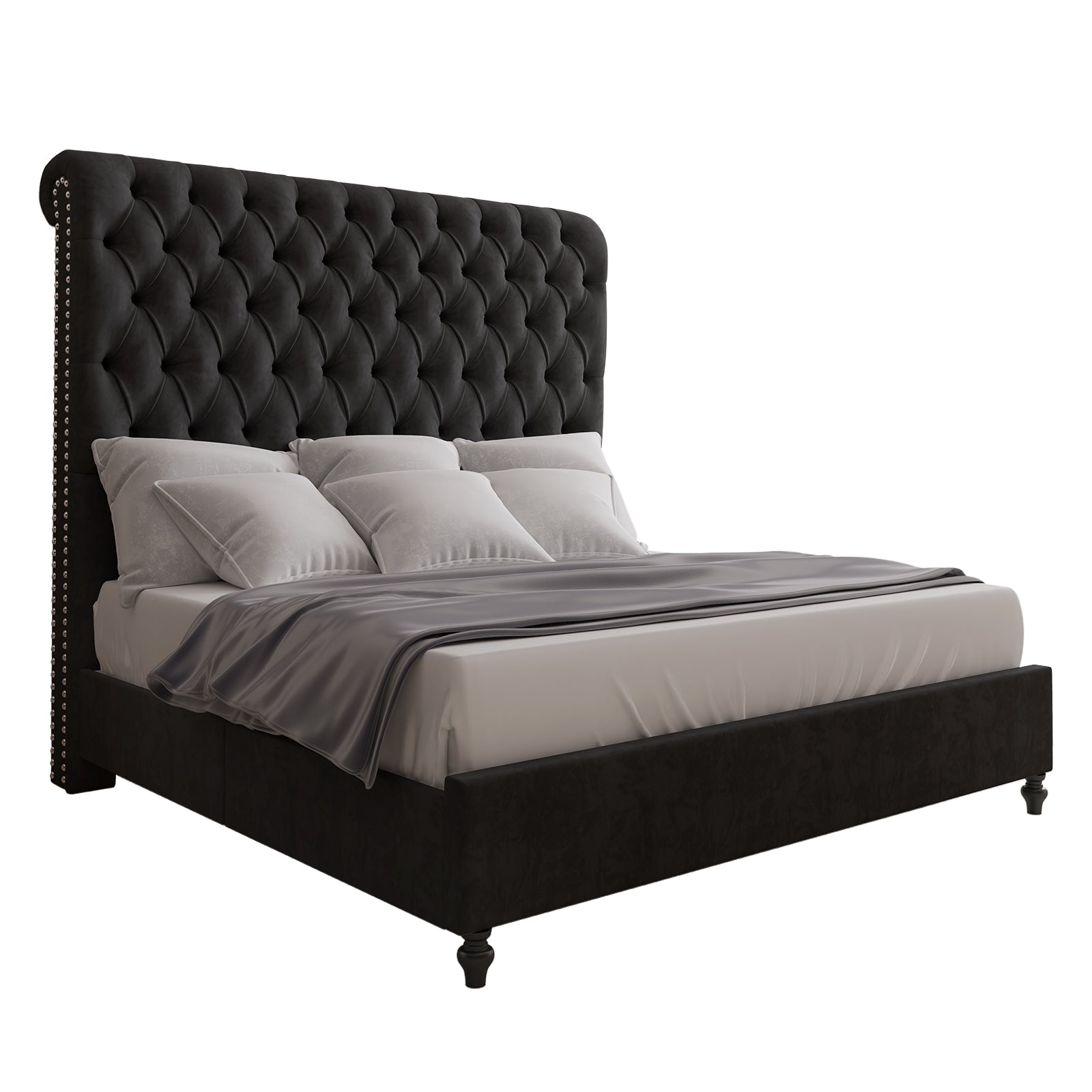 Curl Bed Frame Amerlife-Black