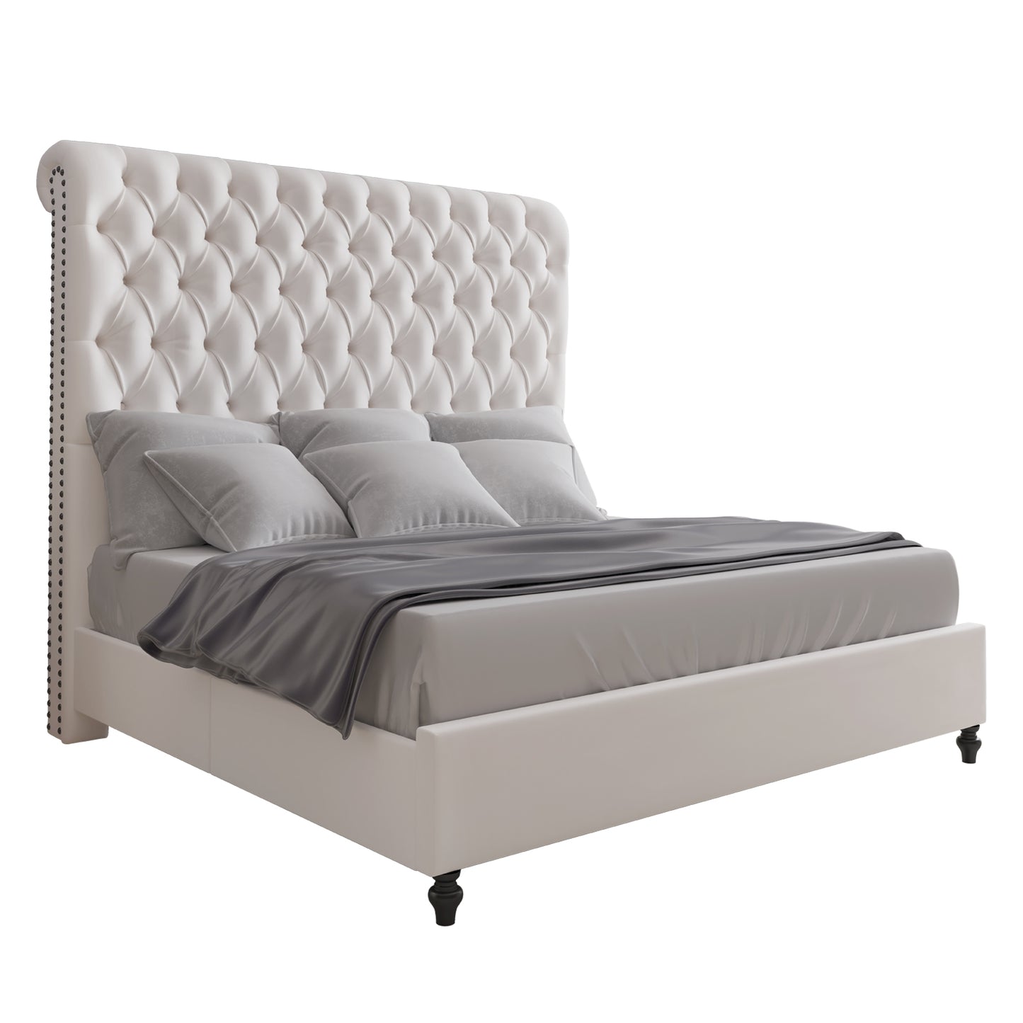 Curl Bed Frame Amerlife-Cream