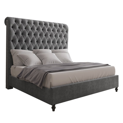 Curl Bed Frame Amerlife-Gray