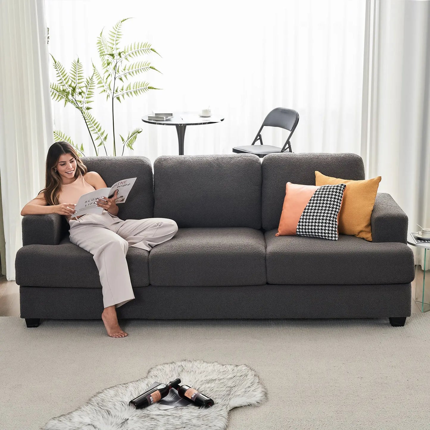 Grey Bouclé